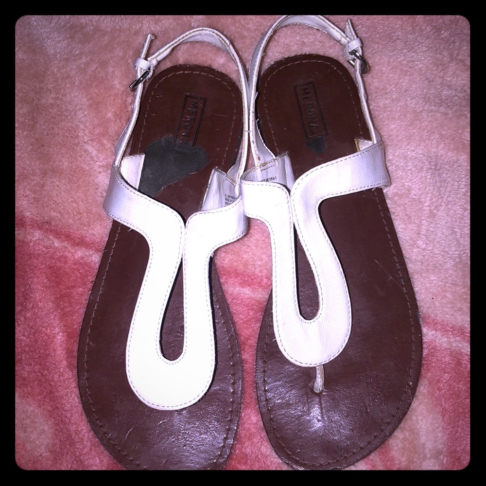 White sandals